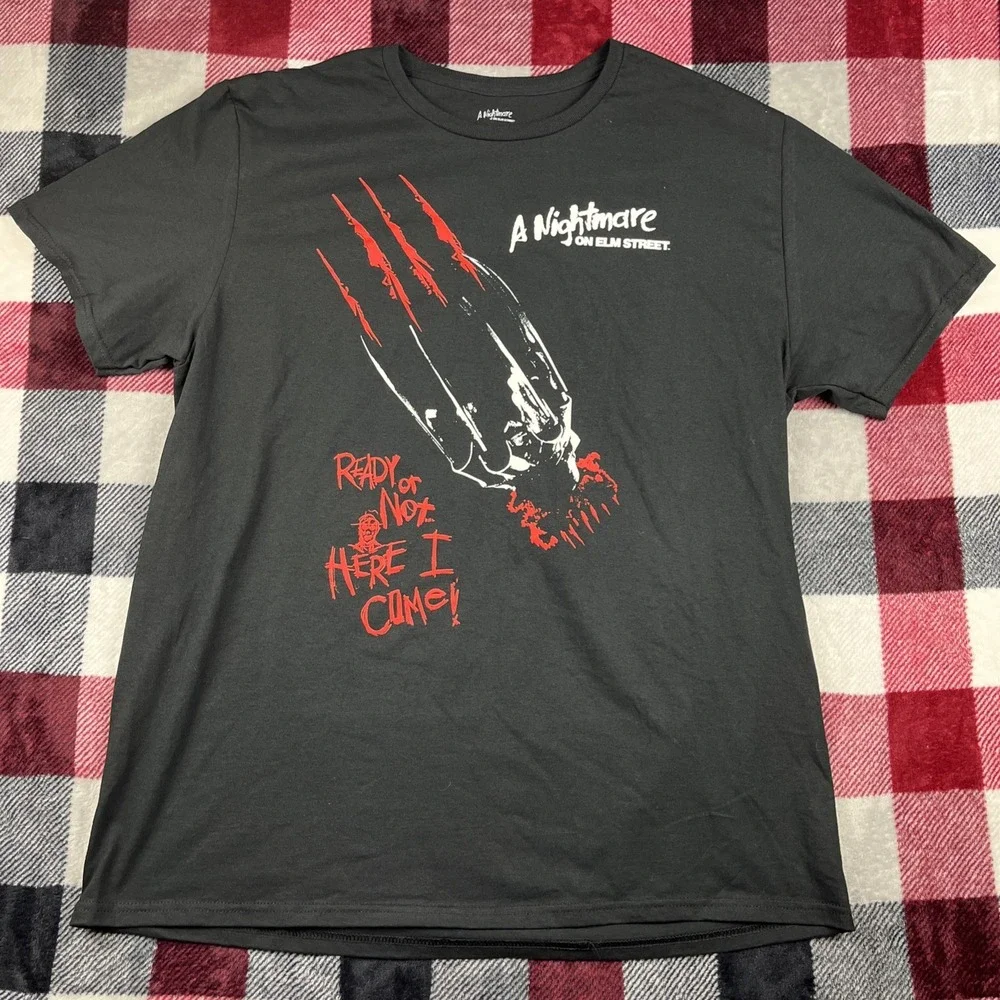 Freddy Krueger Tee Shirt Mens XL BK A Nightmare On Elm Street Ready Or Not Glove